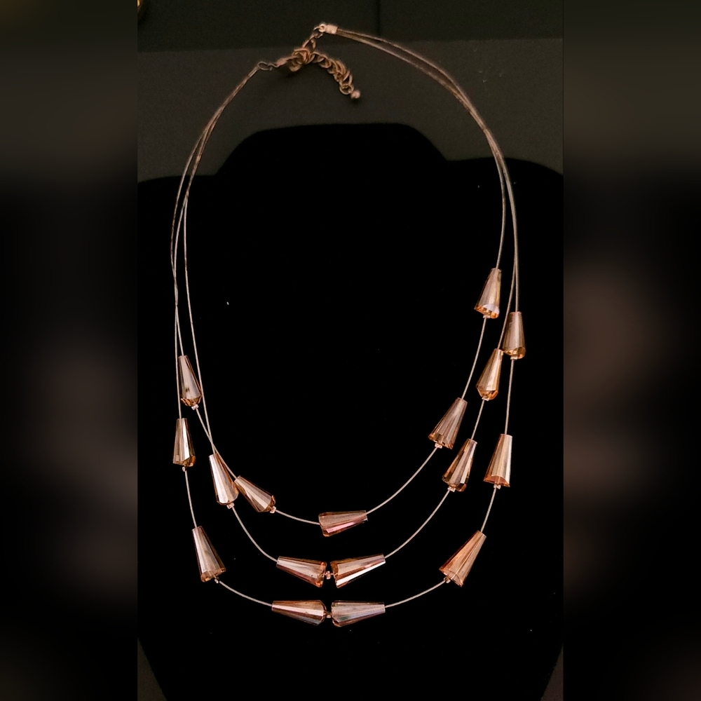 Layered Wire and Bangle Necklace